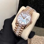 Rolex Day-Date Replica Watch Gold Wrapped Moissanite Diamonds Hong Kong 36mm - Image 6