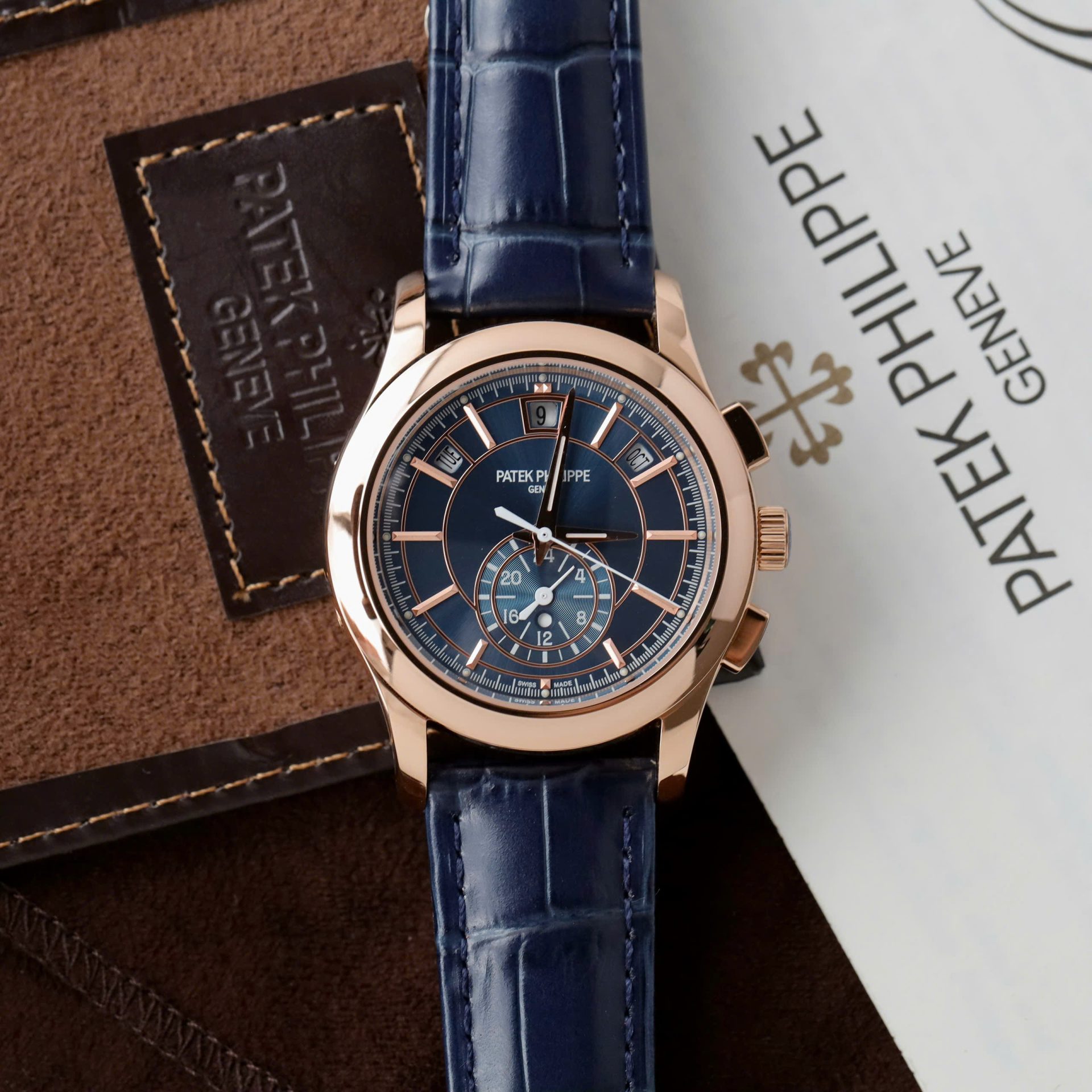 A6158333-386A-7A18-9D8C-D5897418C8CF.jpg Patek Philippe Complications 5905R Chronograph Best Replicas Blue Dial 41mm - Image 1