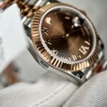 Rolex Rep 11 Watch DateJust Women s Gold Wrapped Chocolate Dial Roman Numerals GM Factory 31mm - Image 4