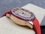 Fake Patek Philippe Replica Watch Aquanaut Luce Rainbow Chronograph Rose Gold Diamond/Gems Mother of Pearl Sapphire 7968/300R-001(1:1 replica) - Image 4