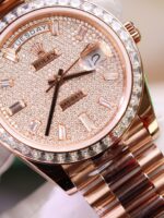 Rolex Best Copies Watches Day-Date Custom Diamonds Moissanite + Gold Wrapped GMF 40mm - Image 9