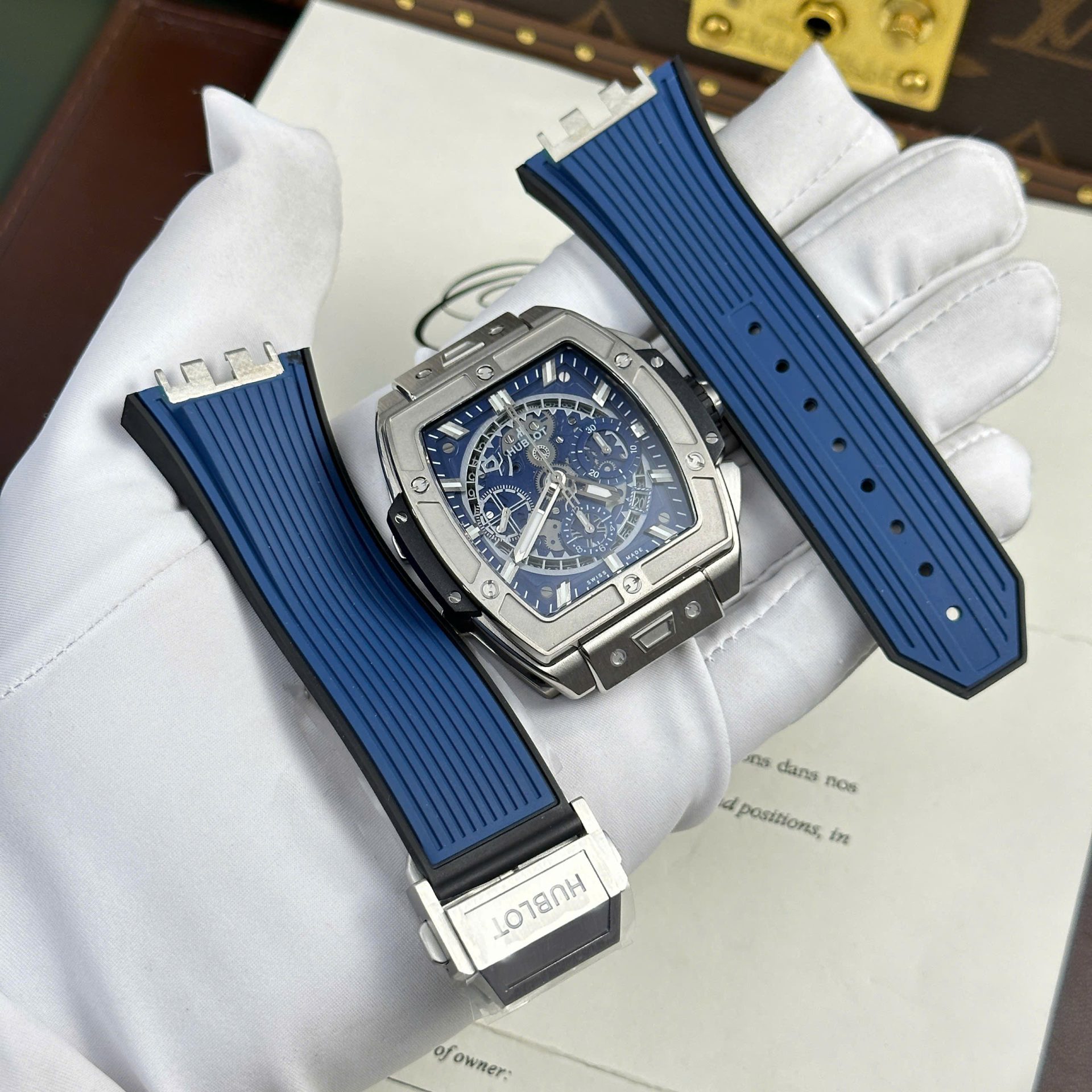 A70E0CB0-394F-9EB9-6909-A7160EB3F36A.jpg Hublot Spirit Of Big Bang Titanium Replica Watch Dial Blue BBF Factory 42mm - Image 1