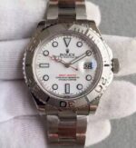 Replica Rolex Yacht-Master 116622 Noob White Dial on SS Bracelet A2824