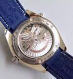 Replica Omega Planet Ocean SS GMT Blue Dial Silver Markers Blue Rubber Strap A8605 - Image 6