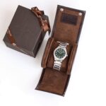 Fake Diamond Watch For Women Patek Philippe Replica Twenty~4 Ladies Stainless Steel Olive Green Dial 7300/1200A-011(1:1 replica) - Image 9