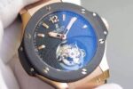 Replica Hublot Big Bang Tourbillon RG Black Textured Dial Black Rubber Strap - Image 3
