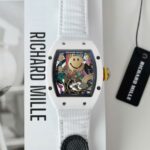 Richard Mille Best Copies Watch RM88 Smiley White Ceramic Fabic Nato Strap 42mm - Image 4