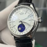 Rolex Moonphase 50535 Replica Watch Black Leather Strap 39mm - Image 5