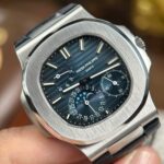 Patek Philippe Nautilus 5712 Copies Watches Blue Dial Leather Strap PPF Factory Version 3 40mm - Image 3