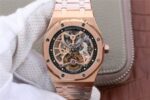 Replica Audemars Piguet Royal Oak Tourbillon Extra-Thin Openworked RG Skeleton Dial RG Bracelet