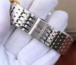 Replica Omega OMF De Ville Chronograph 42mm White Dial SS Bracelet A9300 - Image 9