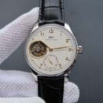 Replica IWC AZ Portuguese Tourbillon White Dial YG Markers