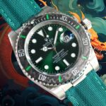 ROLEX Year of the Dragon Auspicious ?? ?? Submariner Carbon Fiber Bezel – Velcro Strap – Green(1:1 replica) - Image 4