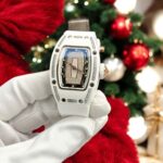Richard Mille High End Watch Replicas RM07 White Ceramic Women s Bezel Diamonds 36mm - Image 3