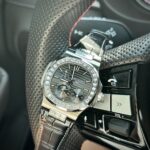 Patek Philippe Nautilus 5724G Replica Watch Grey Dial With Stone Bezel 40mm - Image 3