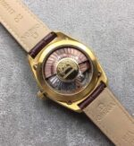 Replica Omega Globemaster Master Chronometer YG Case Blue Dial Leather Strap A8900 - Image 8