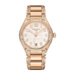 Fake Diamond Watch Replica Patek Philippe Twenty~4 Ladies Rose Gold Silver Dial 7300/1201R-001(1:1 replica)