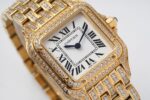 Cartier Cheetah Full of Diamonds Ladies 37MM-Golden(1:1 replica) - Image 3