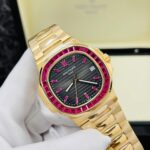 Patek Philippe Nautilus 5723 Copies Watch 18K Gold Wrapped + Synthetic Ruby 40mm - Image 7