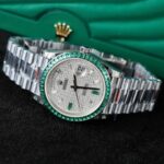 Rolex Day-Date Men Replica Watch Diamonds Moissanite + Sapphire Baguette Custom 40mm - Image 5
