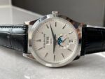 Replica PATEK PHILIPPE Annual Calendar Moonphase 5396 SS ZF 1:1 Best Edition White/Blue Dial on Black Leather Strap A324 - Image 3