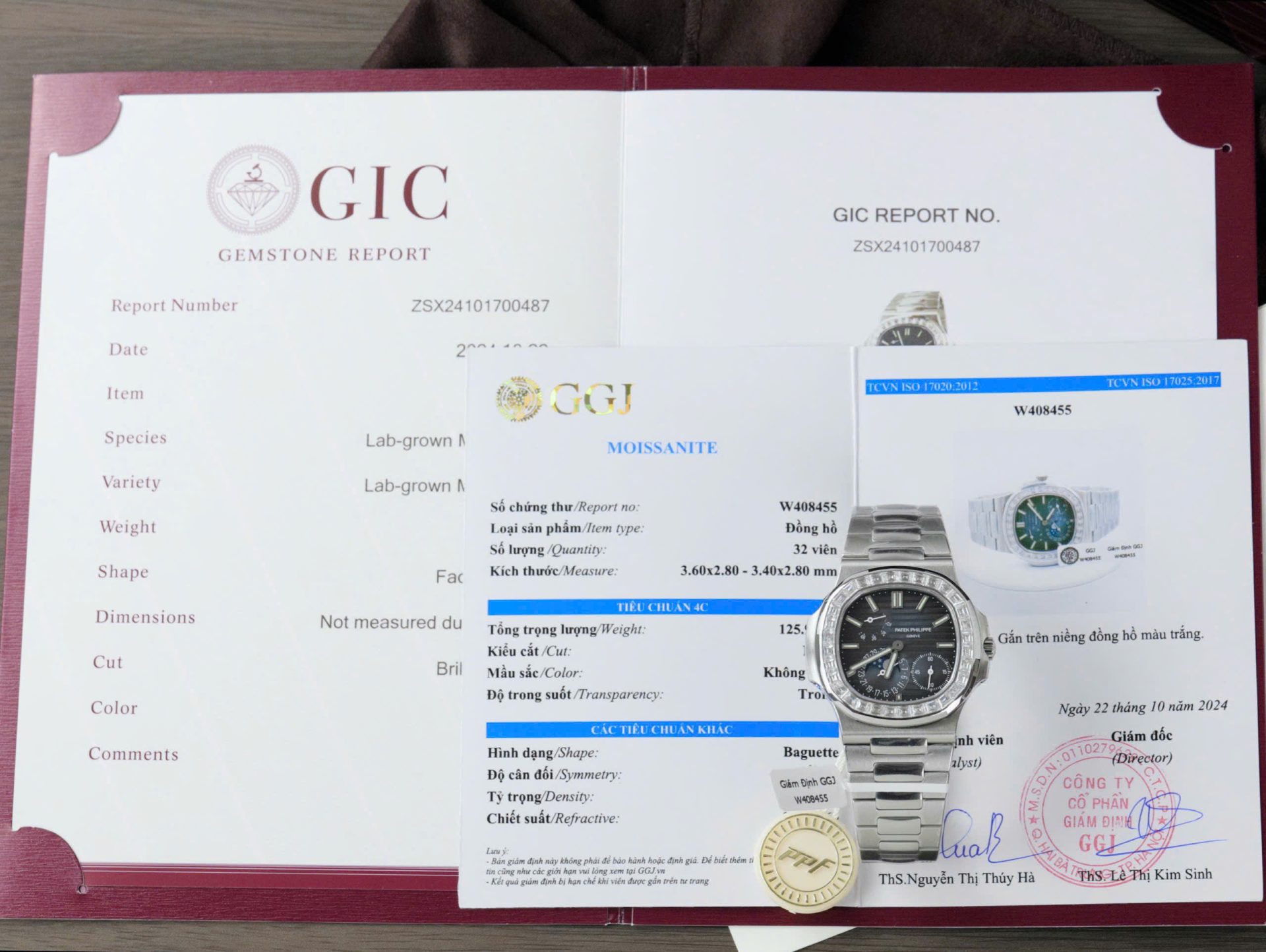 ABF09B7A-DFB1-36CB-D7CD-07B928F0CD78.jpg Patek Philippe Nautilus 5724G Refined Dial Copies Watch Custom Diamonds Moissanite Baguette 40mm - Image 1