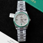 Rolex Day-Date Men Replica Watch Diamonds Moissanite + Sapphire Baguette Custom 40mm - Image 4