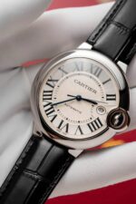Cartier Replica Watch Ballon Bleu Men s White Dial Leather Strap 42mm - Image 4