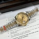 Rolex DateJust Replica Watch Yellow Dial EW Factory 36/41mm - Image 2