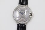 Cartier Blue Balloon Square Diamonds Full Sky Watch-White-Leather-42mm(1:1 replica) - Image 2