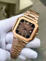 Patek Philippe Cubitus 5821 Rose Gold Replica Watch Dial Square Chocolate 45mm - Image 5