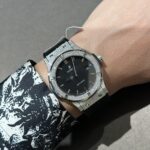 Hublot Replica Watch With Full Diamond Moissanite Diamonds Black Dial Men s 42mm - Image 8