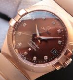 Replica Omega V6 Constellation 123.20.35 RG Case Brown Dial - Image 7