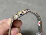 Fake Cartier Watch Santos medium model Manufacture mechanical movement Steel/Yellow Gold Silver Dial W2SA0016(1:1 replica) - Image 8