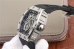 Replica Richard Mille RM 19-01 Tourbillon SS Full Paved Diamonds Case Skeleton Spider Dial Black Rubber Strap 6T51 - Image 3