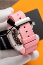 Richard Mille RM07-01 Ceramic Best Replica Watch Pink Rubber Strap 36mm - Image 8