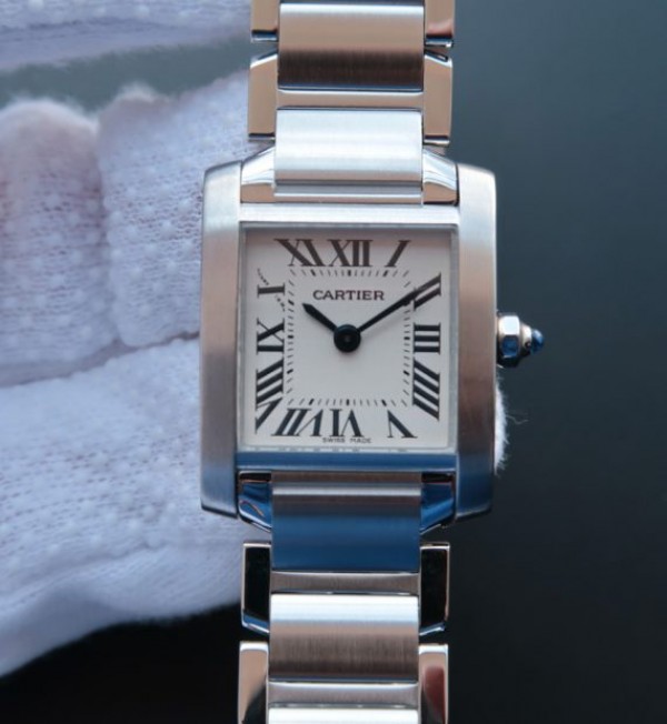 AF4F9A7A-B1DA-34B5-ADDA-F2C87BB76728.jpg Replica Cartier Tank Francaise Ladies Whtie Dial SS Bracelet Ronda Quartz - Image 1