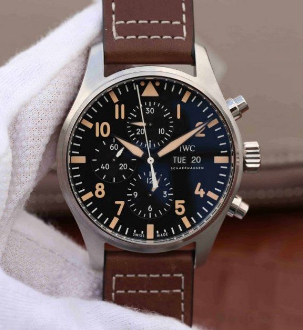 AF92539A-BFC9-2448-7FCF-1A3BB17642BB.jpg Replica IWC ZF Pilot Chrono AUS Special Edition Leather Strap A7750 - Image 1