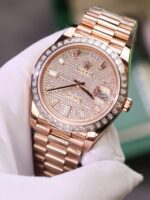 Rolex Best Copies Watches Day-Date Custom Diamonds Moissanite + Gold Wrapped GMF 40mm - Image 6