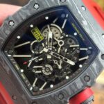 Richard Mille RM35-01 Rafael Nadal Carbon NTPT Copies Watches Red Rubber Strap ZF Factory 49,9x43mm - Image 6