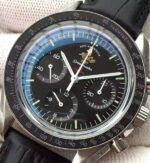 Replica Omega Speedmaster MoonWatch 1957 Black Dia Leathe Manual Winding - Image 3