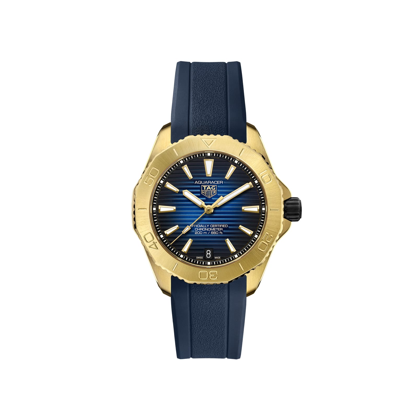 B09355E9-75A9-9905-FC7B-5872E61196B3.jpg TAG Heuer Replica Watch Aquaracer Professional 200 Date Automatic 40 mm 18K 3N Yellow Gold(1:1 replica) - Image 1