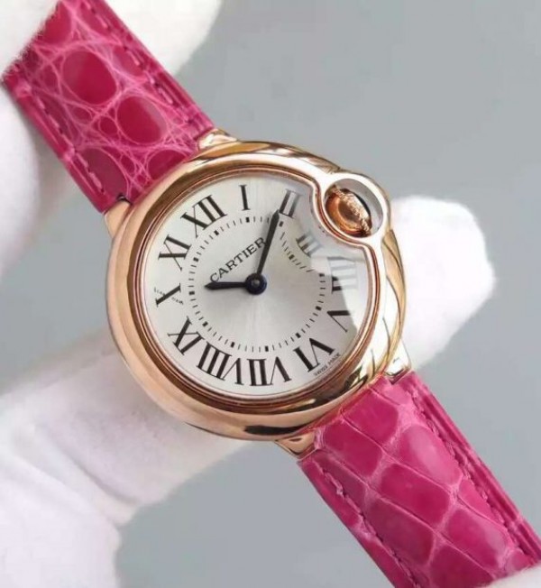 B0FDF0EE-D70C-2948-5339-BF44144266F6.jpg Replica Cartier Ballon Bleu Ladies 28mm RG White Dial Ronda Quartz - Image 1