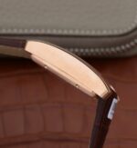 Replica Cartier Tank MC RG White Dial RG Mark Brown Leather Strap - Image 5