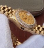 Replica Rolex DateJust 31mm Diamonds Bezel/Markers RG Gold Dial Bracelet A2235 - Image 5