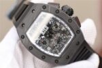 Replica Richard Mille RM011 NTPT Carbon Case Chronograph KVF Skeleton Dial White Inner Bezel Black Rubber Strap A7750 - Image 3