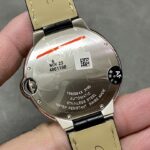 Cartier Ballon Bleu de Fake Cartier Watch Stainless Steel 42mm Silver Dial Leather Strap WSBB0026-AF(1:1 replica) - Image 2