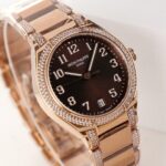 Fake Diamond Watch Replica Patek Philippe Twenty~4 Ladies Rose Gold/Diamonds Brown Dial 7300/1201R-010(1:1 replica) - Image 4