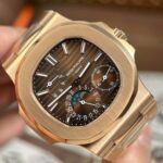 Patek Philippe Nautilus 5712R Knock Off Watches Brown Dial Metal Wire PPF Factory Version 3 40mm - Image 3