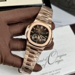 Patek Philippe Nautilus 5712 Chocolate Dial Gold Plated Replica 11 Watch GR 40mm - Image 2
